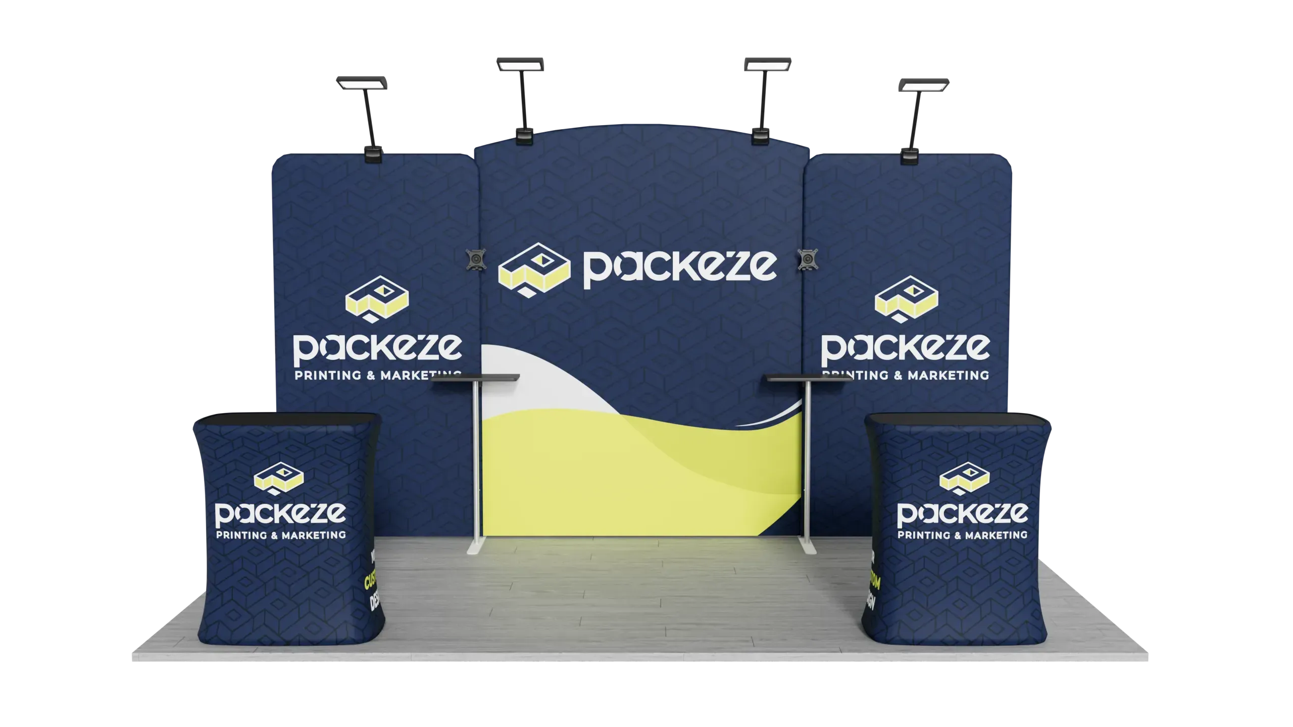 Trade Show Booth C1 LED with Counters And Display | BUY NOW